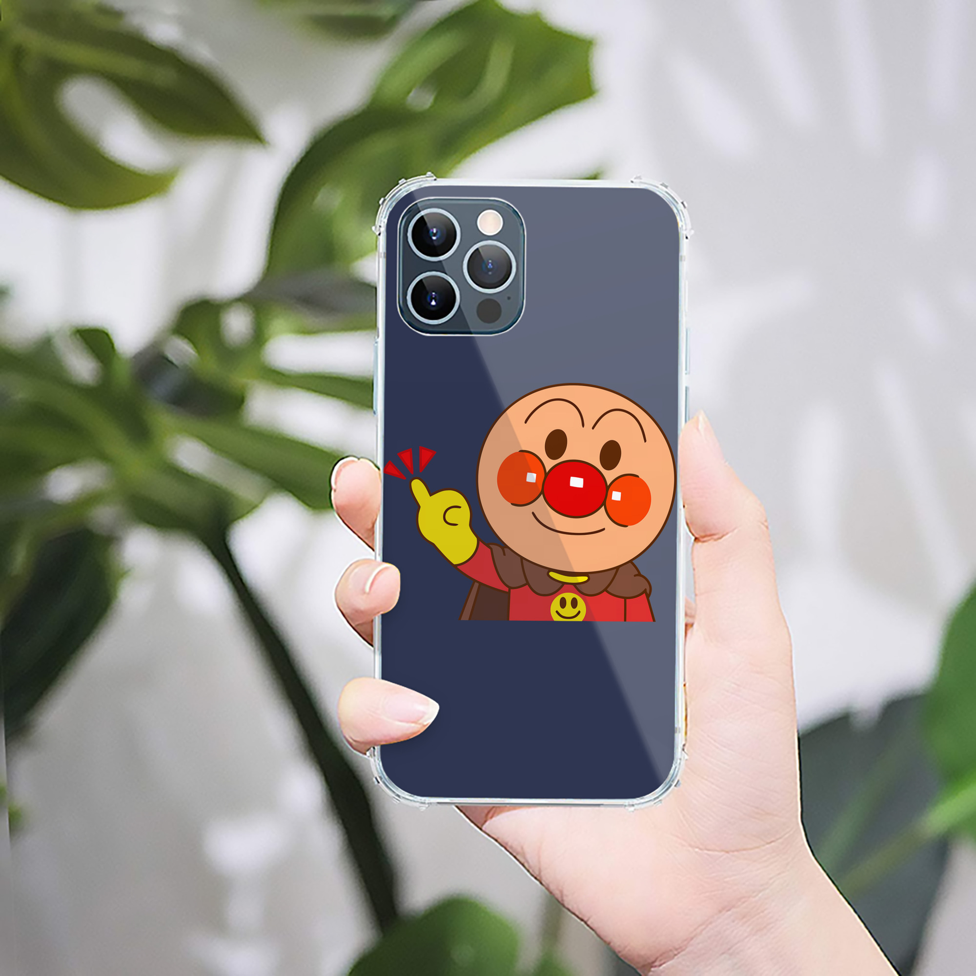 （画像用） アンパンマン Anpanman 【iPhone 12シリーズ対応】透明スマホケース（クリアソフトケース）